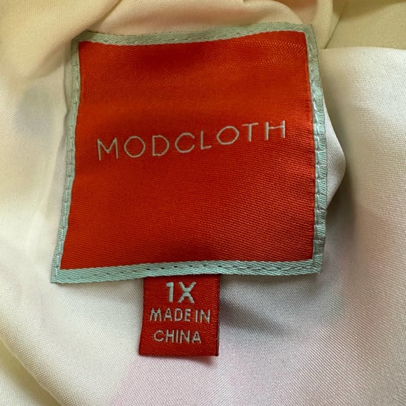 Modcloth Illuminated Elegance Chiffon Cream Floral Maxi Dress W/Belt sz 1X NWOT - Picture 8 of 11